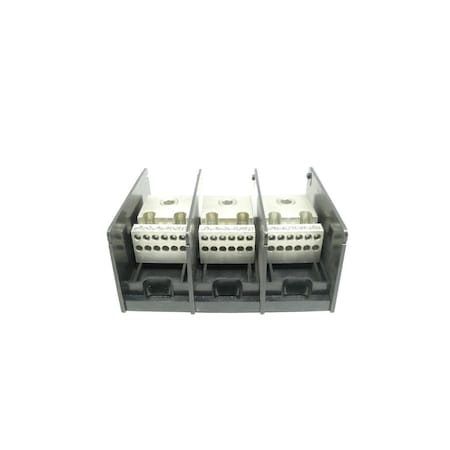 Ferraz Shawmut Power Distribution Block, 3 Pole, 350 A Copper, 1,000 V, Screw MPDB69083